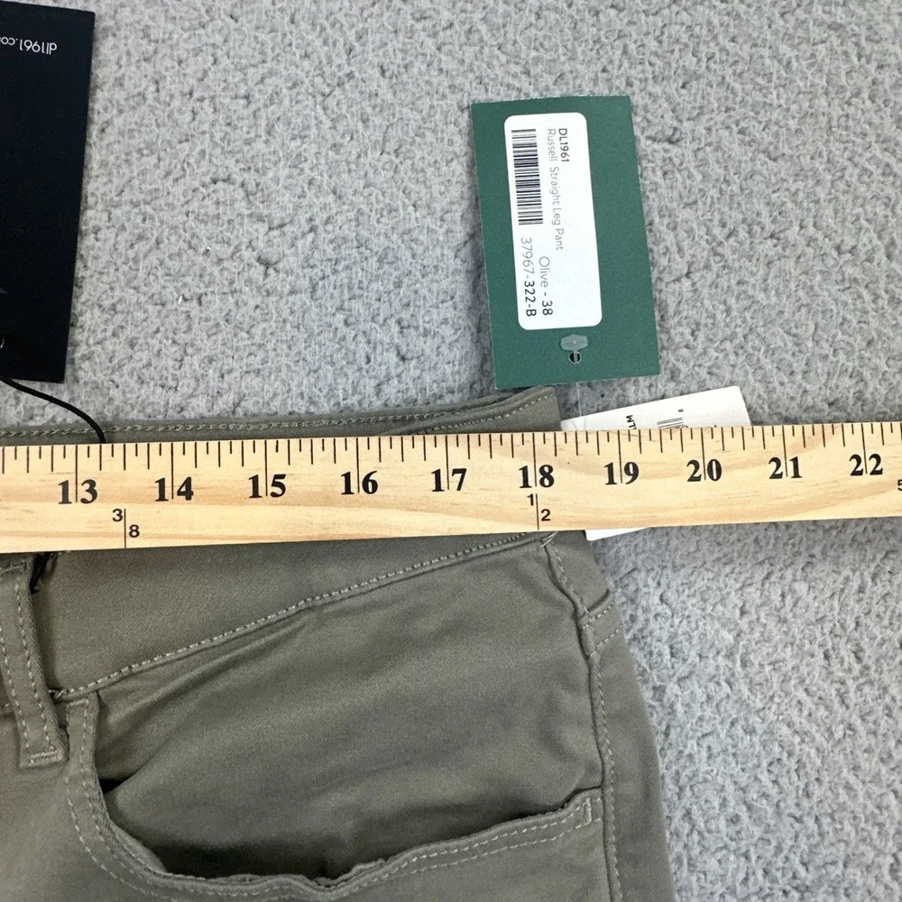 NWT DL 1961 Russell Slim Straight Pants Men 38x34 Palm Smart Denim XTwill